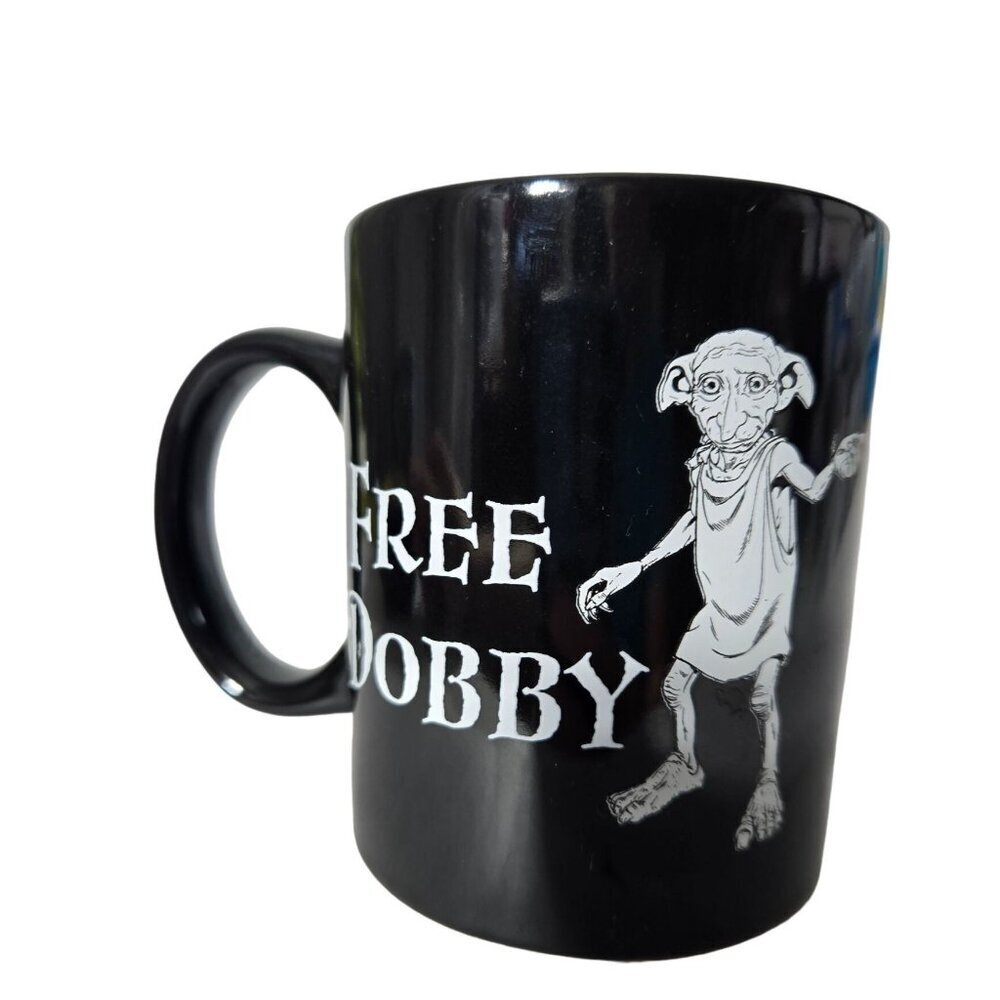 Harry Potter "Free Dobby" Dobby Elf on it   Black Coffee/ Tea Mug by Paladone‎